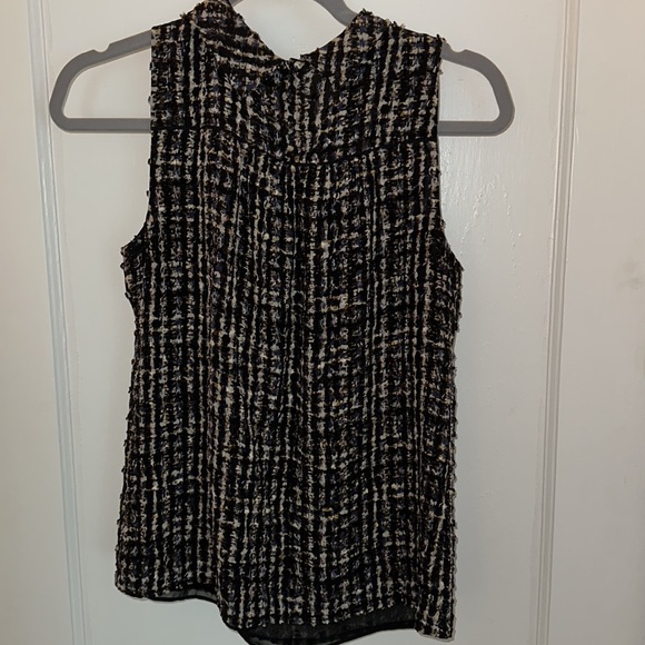 J. Crew Textured Swiss Dot Print Mock Cowl Silk Blend Top Size 2 - Picture 5 of 8